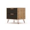 Manhattan Comfort Rockefeller 2.0 Nightstand, Nature and Textured Grey 102GMC7 - alternate 8